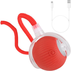 Interactive Cat Toy Ball Smart Automatic Moving Electric Pet for Cats Dogs Toys USB Rechargeable 360° Available Upgraded 3 Mode Switching Indoor Fun Boredom Relief Exercise on Carpet Hard Floor Red