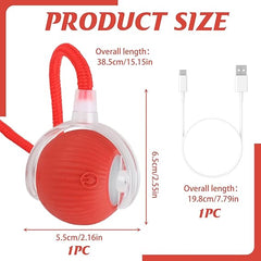 Interactive Cat Toy Ball Smart Automatic Moving Electric Pet for Cats Dogs Toys USB Rechargeable 360° Available Upgraded 3 Mode Switching Indoor Fun Boredom Relief Exercise on Carpet Hard Floor Red