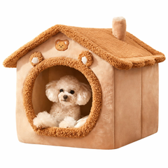 Indoor Warm Dog House Soft Pet Bed Tent House Dog Kennel Cat Bed Removable and Washable Cushion Suitable Four Season Universal