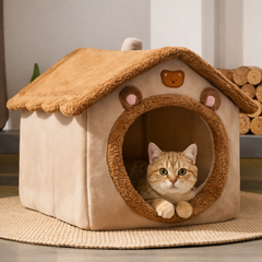 Folding Houses Removable Washable Cat House Puppy Cave Sofa Four Seasons General Can Pet Supplies for Small Medium Pet