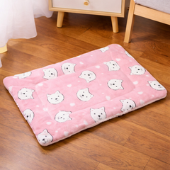 Cute Small Dog Mat Double-sided Use Winter Warm Medium Cat Sofa Blanket Skin-friendly Puppy Bed Cushion Pet Bed Accessories