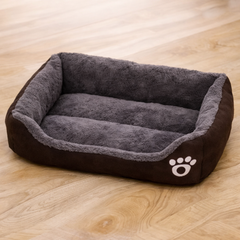 Black Dog Bed Plush Sleeping Bed for Large, Medium and Small Dogs, Non-Slip and Bite-Resistant Pet Sleeping Mat