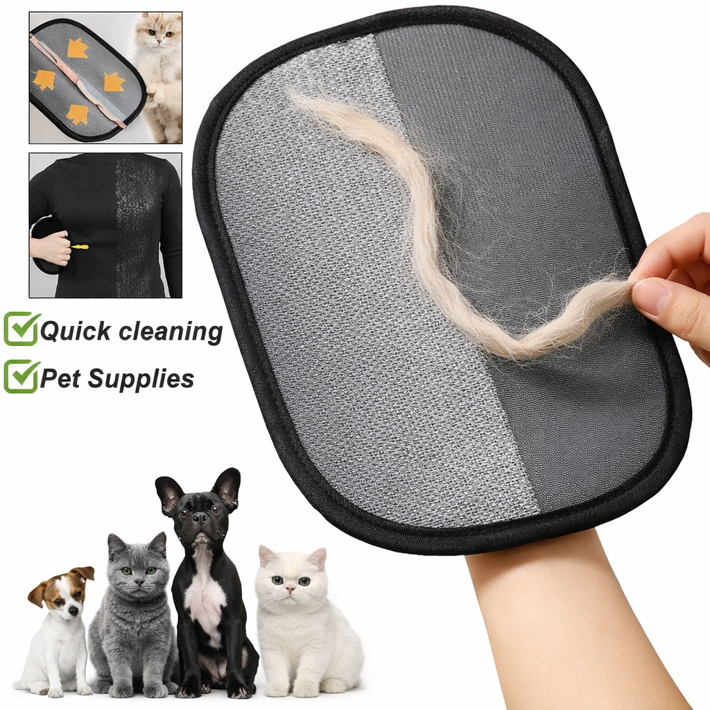 Pet Hair Remover Portable Washable Clothes Hair Dehairing Gloves Pet Cleaning Products Pet Accessories