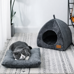 New Triangle Cat Nest Closed Cat House Pet Nest Warm and Thickened Deep Sleep Dog Nest Pet Supplies Closed Cat bed cat tents