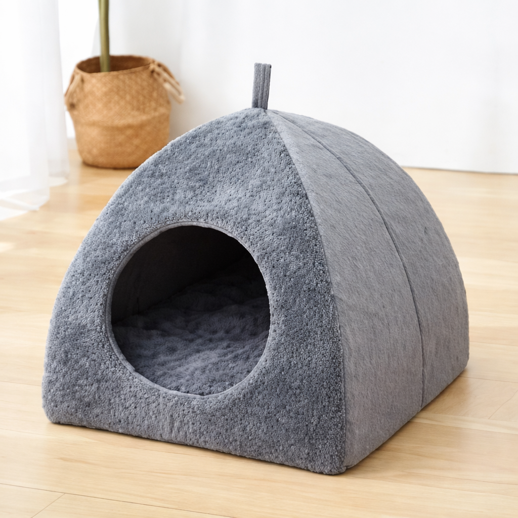 New Triangle Cat Nest Closed Cat House Pet Nest Warm and Thickened Deep Sleep Dog Nest Pet Supplies Closed Cat bed cat tents