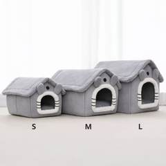 Indoor Warm Dog House Soft Pet Bed Tent House Dog Kennel Cat Bed Removable and Washable Cushion Suitable Four Season Universal