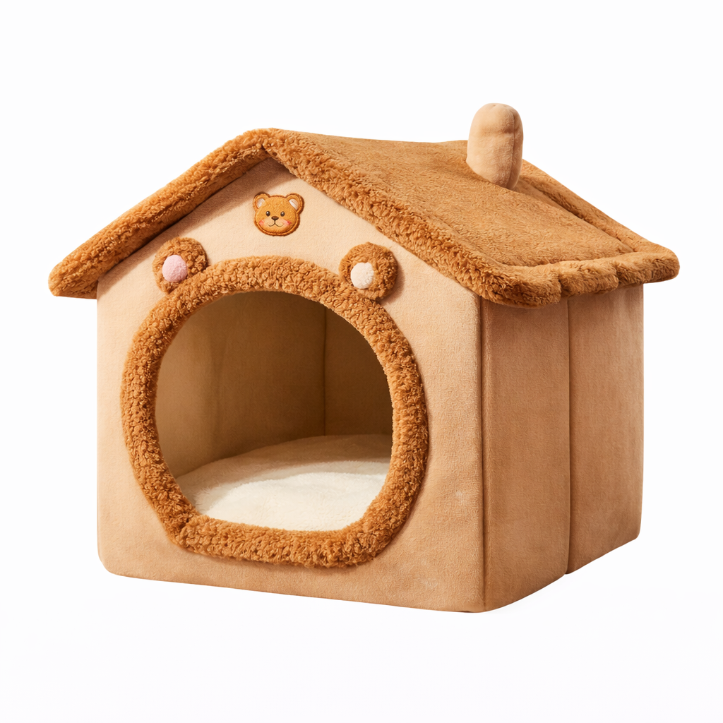 Folding Houses Removable Washable Cat House Puppy Cave Sofa Four Seasons General Can Pet Supplies for Small Medium Pet