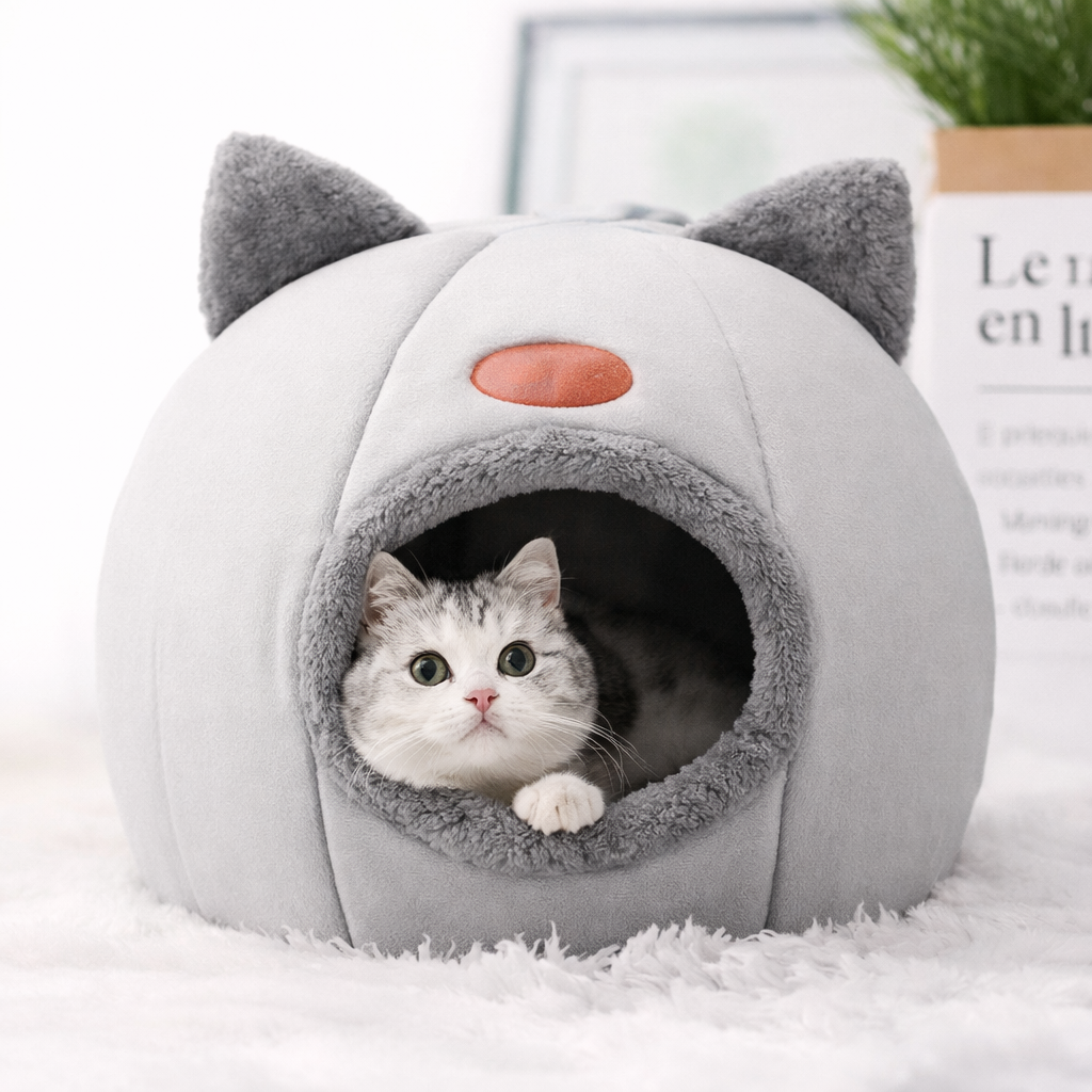New Deep Sleep Comfort In Winter Cat Bed Iittle Mat Basket Small Dog House Products Pets Tent Cozy Cave Nest Indoor Cama Gato