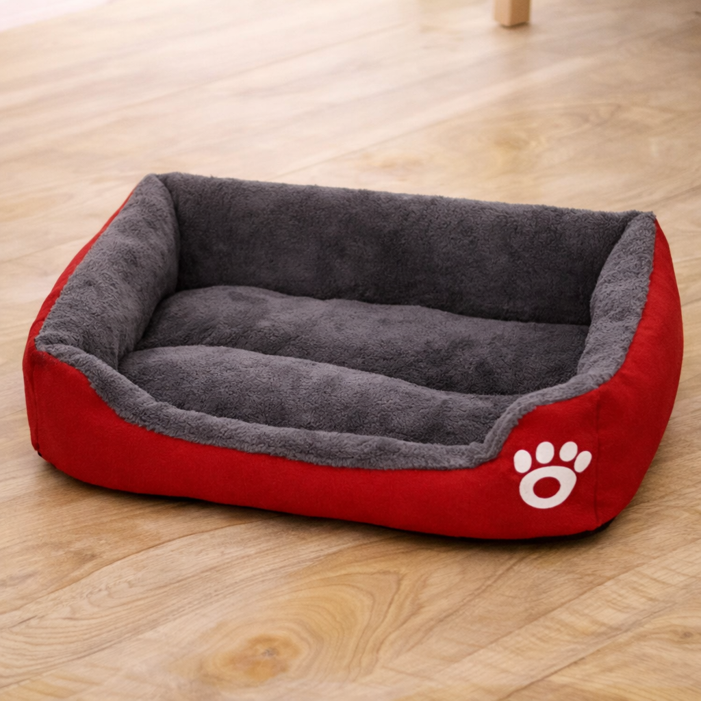 Black Dog Bed Plush Sleeping Bed for Large, Medium and Small Dogs, Non-Slip and Bite-Resistant Pet Sleeping Mat