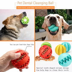 Dog Toy Ball Can Leak Food Bouncy Ball Rubber Dogs Molar Toys Balls Bite Resistant Pet Teeth Cleaning Toy Dog Accessories